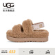 UGG春季女士時(shí)尚休閑舒適厚底簡(jiǎn)約彈力束帶露趾懶人毛毛鞋1120876 SAN | 沙色 38