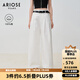艾諾絲雅詩【商場同款】2025夏季新品匹馬棉100%棉女休閑褲垂感長褲40433023 白色 M