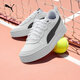 彪馬（PUMA）【小白鞋】增高厚底網(wǎng)球風(fēng)板鞋女復(fù)古休閑鞋 SKYE 374764 白-黑色-02 38