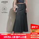 艾諾絲雅詩(shī)【商場(chǎng)同款】2025夏季新品高級(jí)灰魚尾長(zhǎng)裙半身裙女裝40423506 煙草灰 XL