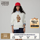 Teenie Weenie小熊衛(wèi)衣女春季學院風大熊刺繡圓領(lǐng)衛(wèi)衣上衣女 象牙白 S (160)