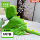木木屋兒童睡衣女童家居服春秋小恐龍衣服法蘭絨秋冬保暖女寶寶連體爬服 淺綠 80 尺碼9-12月(建議75-85cm)