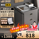 虎牌保險(xiǎn)柜家用智能床頭保險(xiǎn)柜隱形式無線充電小型木質(zhì)抽屜全鋼防盜一體隱藏式保險(xiǎn)箱密碼指紋解鎖 【輕奢款】灰色（無線充電+三色燈+感應(yīng)燈） 指紋解鎖（指紋/密碼/鑰匙）