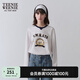 Teenie Weenie小熊女裝時髦撞色學(xué)院風(fēng)長袖T恤寬松休閑基礎(chǔ)款上衣 象牙白 M (165)