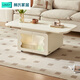 林氏家居奶油風(fēng)移動(dòng)茶幾電視柜組合異形茶桌茶臺客廳家用小戶(hù)型RI1L滿(mǎn)額贈