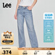 Lee25春夏新品429標(biāo)準(zhǔn)中腰直腳輕薄五袋款淺藍(lán)色女牛仔褲涼涼褲