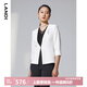 LANDI商場(chǎng)同款春夏新款白色七分袖休閑小西服外套女西裝 白色 M