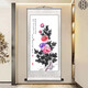 書舞堂牡丹花掛畫水墨字畫花開富貴中國(guó)風(fēng)客廳玄關(guān)臥室床頭畫裝飾畫卷軸 牡丹國(guó)色天香-豎版-銀白色款 整體尺寸:寬50厘米 高100厘米（送掛鉤）