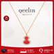 Qeelin麒麟官方 Wulu系列18K玫瑰金紅瑪瑙鑲鉆葫蘆項鏈 紅瑪瑙（petite） 均碼