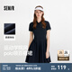 森馬（Semir）[商場同款]連衣裙女撞色polo領(lǐng)夏季2025新款運動學(xué)院風(fēng)百褶裙 藍色調(diào)00388 S 155/80A