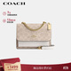 蔻馳（COACH）【品牌直供】女士小號印花風(fēng)琴包單肩斜挎包PVC配皮CW206