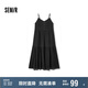 森馬（Semir）連衣裙女顯瘦V領(lǐng)小性感百搭夏季浪漫垂感肌理吊帶裙107324114029