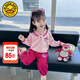 G.DUCKKIDS童裝女童春裝套裝兒童服裝小童春裝運(yùn)動(dòng)衛(wèi)衣兩件套1-3女寶寶衣服 粉紅色草莓熊【春秋款】 120 尺碼5~6歲【110-120cm】