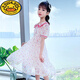 G.duck網(wǎng)紅女童夏裝連衣裙洋氣中童大童雪紡夏季兒童裝公主裙子十歲女孩 粉色 X21200 170 建議15歲