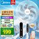 美的（Midea） 電風(fēng)扇家用落地扇智能遙控七葉立式扇 臥室客廳輕音節(jié)能大風(fēng)量電扇 遙控定時(shí)白色