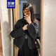 羅蒙（ROMON）灰色短款呢子大衣女2025新款秋冬季毛呢外套高級感小個(gè)子流行 灰色 L -105-115斤拍