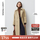 朗姿Basic衣櫥經(jīng)典雙排扣風(fēng)衣外套法式高智中長(cháng)款大衣氣質(zhì) 深米色3 S