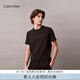 Calvin KleinJeans【吸濕速干】25早秋新款男士ck戶外運動純色短袖T恤40CM224 UB1-太空黑 L