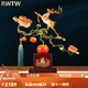 RWTW柿柿如意銅鹿擺件客廳玄關辦公室裝飾品開業(yè)喬遷新居禮物 一鹿相伴彩銅