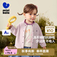 minibala男童女童毛絨外套寶寶抗靜電搖粒絨撞色繡花保暖上衣2025秋新品 粉紅60009 90
