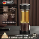 WCZ德國高檔紫砂茶水分離泡茶杯雙層玻璃杯智能顯溫保溫便攜送禮水杯 【紫砂茶倉_智能顯溫】紳士黑320