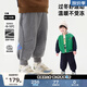 馬·拉丁（M.Latin）/童裝兒童褲子冬新款男小童印花立體褶造型針織長褲 藏青 110 cm