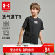 安德瑪（Under Armour）男女童休閑戶外寬松印花圓領(lǐng)短T童裝短上衣252320305 黑色 170