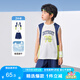 左西男童背心套裝兒童學院風運動球衣2025新款涼感兩件套 藏青色 160