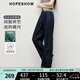 紅袖寬松垂感牛仔褲2025春季新款女裝酷颯氣質(zhì)原色高腰休閑闊腿長(zhǎng)褲 深牛仔藍(lán)072（預(yù)售8.28) L