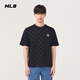 MLB官方 男女情侶滿(mǎn)印老花休閑T恤圓領(lǐng)時(shí)尚短袖25夏季新款TSM01 紐約洋基隊/黑色 XL