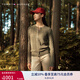 TOMMY HILFIGER【復(fù)古絞花】春秋季女裝純棉肌理感圓領(lǐng)內(nèi)搭打底衫開(kāi)衫針織衫毛衣 【撞色絞花開(kāi)襟】-  軍綠色RBN M （推薦：110-120斤）