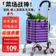 船歌買菜家用小車買菜手拉車購物車家庭用買菜車小拉車買菜便攜車拖車 標(biāo)準(zhǔn)六輪【橡膠輪】爬樓款