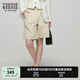 Teenie Weenie小熊女裝短褲2025夏季新款簡(jiǎn)約時(shí)尚學(xué)院通勤純色褲子 卡其色 M