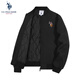 U.S. POLO ASSN.夾克外套男秋季男士休閑立領(lǐng)飛行茄克保羅寬松上衣黑色XL