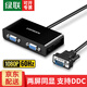 綠聯(lián) VGA分配器一分二 筆記本電腦顯示器分屏器 高清視頻轉(zhuǎn)換器一進(jìn)二出同屏器 1分2分頻器 VGA分配器【一進(jìn)二出】自帶線款40254 90CM