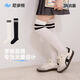 尼多熊兒童長筒襪夏季薄款棉襪女童學(xué)院襪過膝足球?qū)W生小腿襪