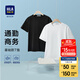 海瀾之家（HLA）短袖T恤男25新圓領(lǐng)通勤休閑風(fēng)短袖男夏季 米白R0 L 175/92A 推薦137~150斤