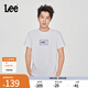 Lee25新品經(jīng)典日常字母Logo印花摩登中性男女同款短袖T恤休閑潮流 白色2 XL