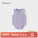 babylove嬰兒包屁衣夏季薄款莫代爾連體衣寶寶無袖背心三角爬服睡衣夏裝
