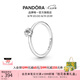 潘多拉（PANDORA）時刻摘星戒指銀色素圈單顆星星簡單百搭七夕情人節(jié)禮物送女友 閃耀天星單石戒指 52mm—12號圈口