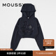 moussy 早春新品迪士尼合作款粉嫩米奇連帽衛(wèi)衣010HSQ90-0260 021淺黑色 均碼