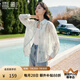 香影扎染薄款外搭襯衫女長(zhǎng)袖2025夏季新款襯衣休閑寬松空調(diào)衫上衣 綠花 M 160/84A/95-110斤