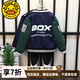 G.DUCKKIDS小黃鴨童裝男童外套春秋款兒童棒球服帥氣寶寶秋裝小男孩夾克上衣 藏青色 100 （建議身高90cm 3-4歲）cm