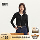 森馬（Semir）外套女短款分割純色小個(gè)子衣服秋季正肩緊身連帽夾克101524108005