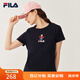 FILA 斐樂女裝官方女士短袖T恤夏季休閑運動內(nèi)搭t恤運動上衣 傳奇藍(lán)-F51W328152FNV M （165/84A/M）