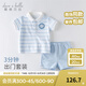 戴維貝拉（DAVE＆BELLA）童裝男童套裝帥氣衣服兒童運動套裝男孩夏季新款洋氣短袖夏裝 藍色條紋 90 cm（建議身高80-90cm）