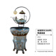 君閔景德鎮陶瓷魚(yú)缸大號流水噴泉循環(huán)創(chuàng  )意加濕器水族箱擺件客廳裝飾品 坐蓮賞月帶霧化直徑50厘米