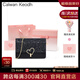 CALWAN KEODH官網(wǎng)新款小方包包女包單肩包真皮鏈條斜挎ck生日禮物送女友老婆 黑色【奧斯汀粉禮盒+花束+賀卡】實(shí)用走心女生閨蜜