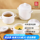 順祥 陶瓷燉盅帶蓋隔水燉內(nèi)膽燕窩蒸蛋碗小湯盅煲湯日式家用燉罐鍋 雙耳雙蓋燉盅560ml（中號）單個