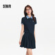 森馬（Semir）連衣裙女拼接格子假兩件學院風2025夏季收腰polo裙107425114001